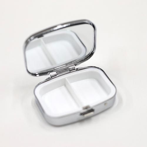 ピルケース - シルバー 長方形（鏡有り） - 【Japan Art Paper