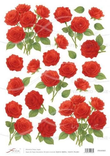 バラ柄のペーパーナプキン - 【Rose-rose-rose】ペーパー