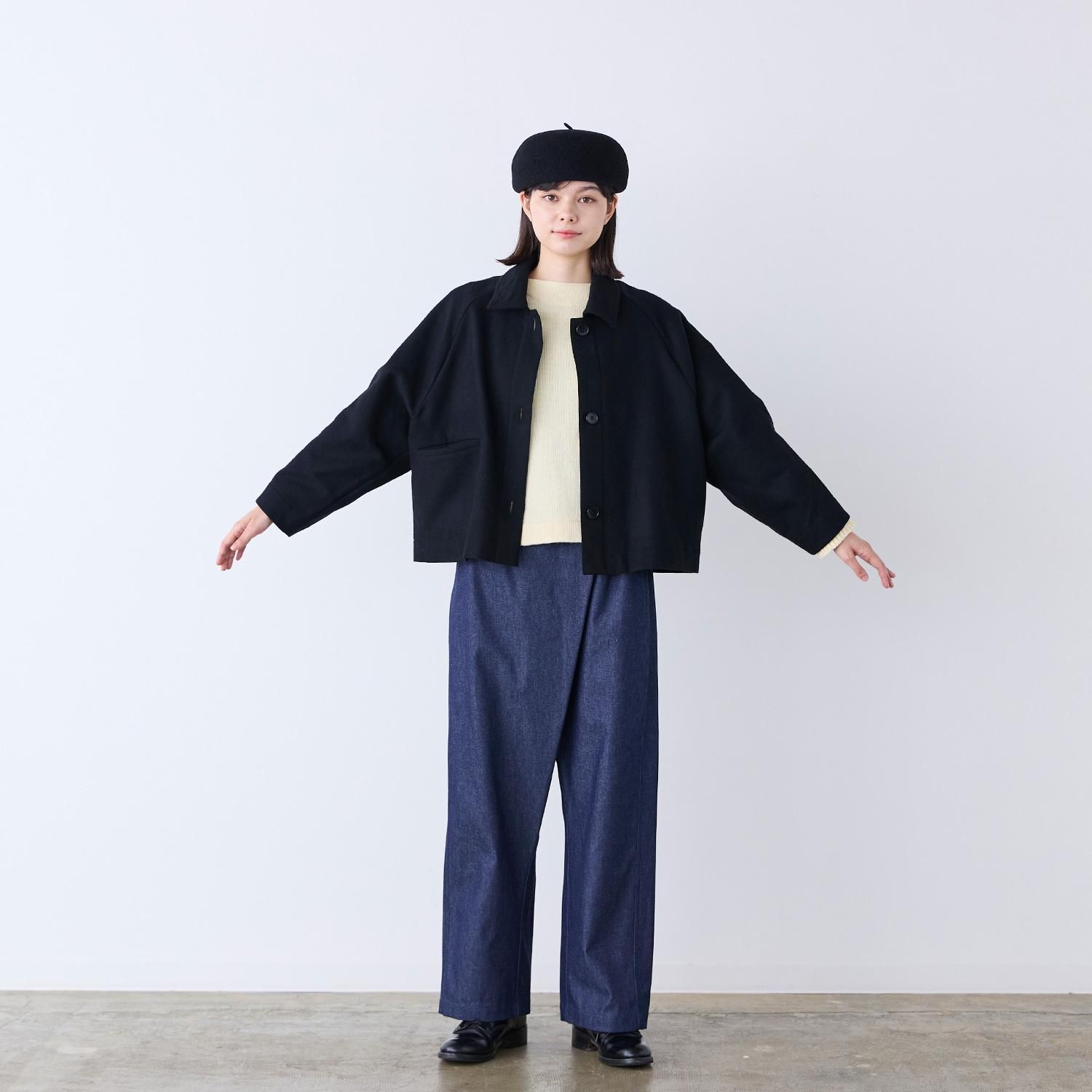 新品　ウールショートジャケットM size UN3D. - LAYERED WOOL SHORT JK / レイヤードウールショート