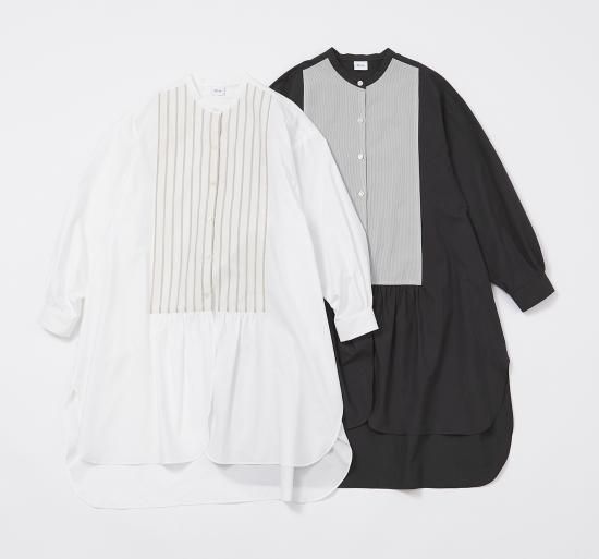 cafune/カフネローブ/サイドスリットロングシャツ/半袖シャツ/38/コットン/ブラック 楽天市場】cafune カフネ シャツ 435941 レディース 長袖