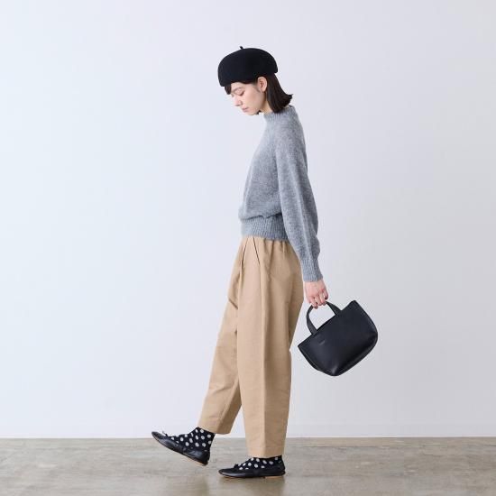 プログレス様 ルイス トリコットセットアップ 6分袖1Bジャケットアンクルパンツ パウダリーストレッチ紺 クロップドパンツ セットアップ着用可