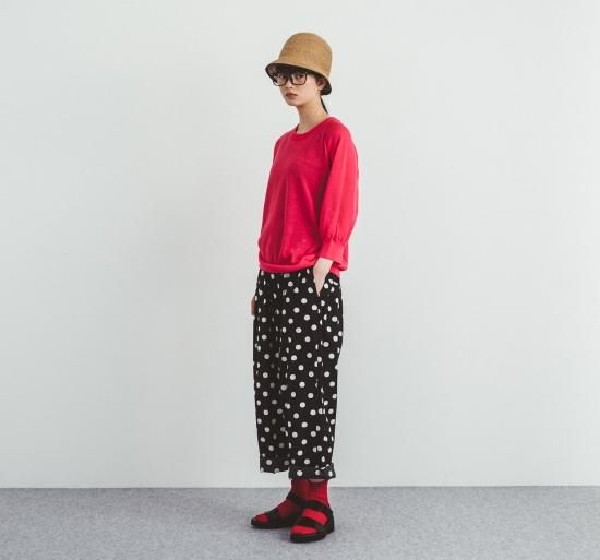 50％OFF】コットンシアーハーフスリーブニット・19-06231