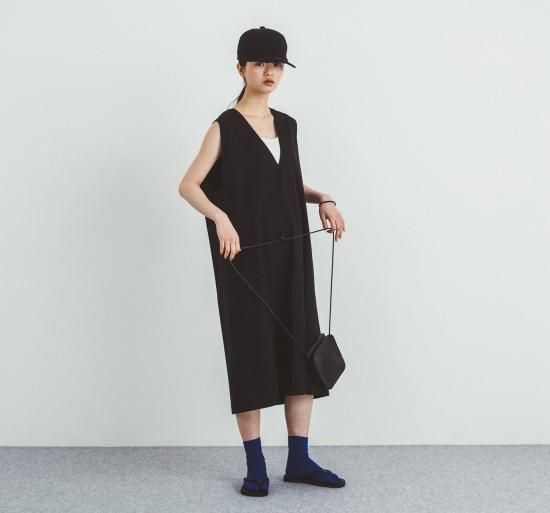 リネンレーヨンVネックワンピース / 19-35231 - French Bull Official