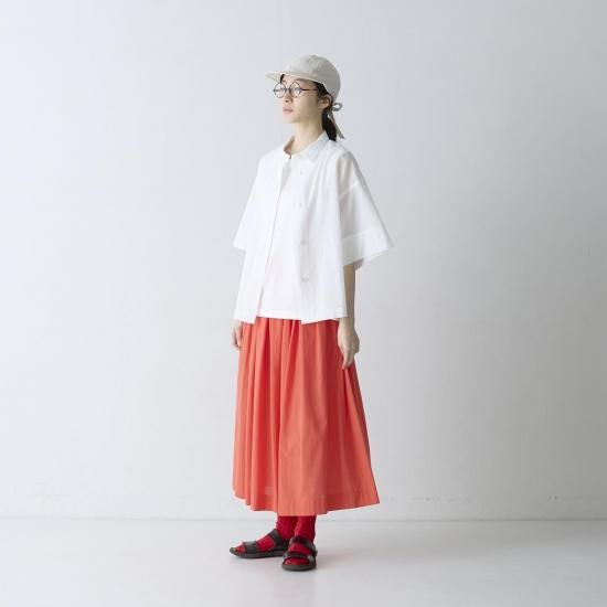 コットンシースルーワイドスリーブシャツ・19-24105 - French