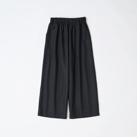 ウール混ストレートワイドパンツ・19-24270