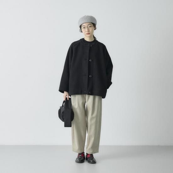 値下げ！エブール　38サイズ　メルトンショートコート　ブラック ウール混メルトンショートコート・19-25251 - French Bull Official