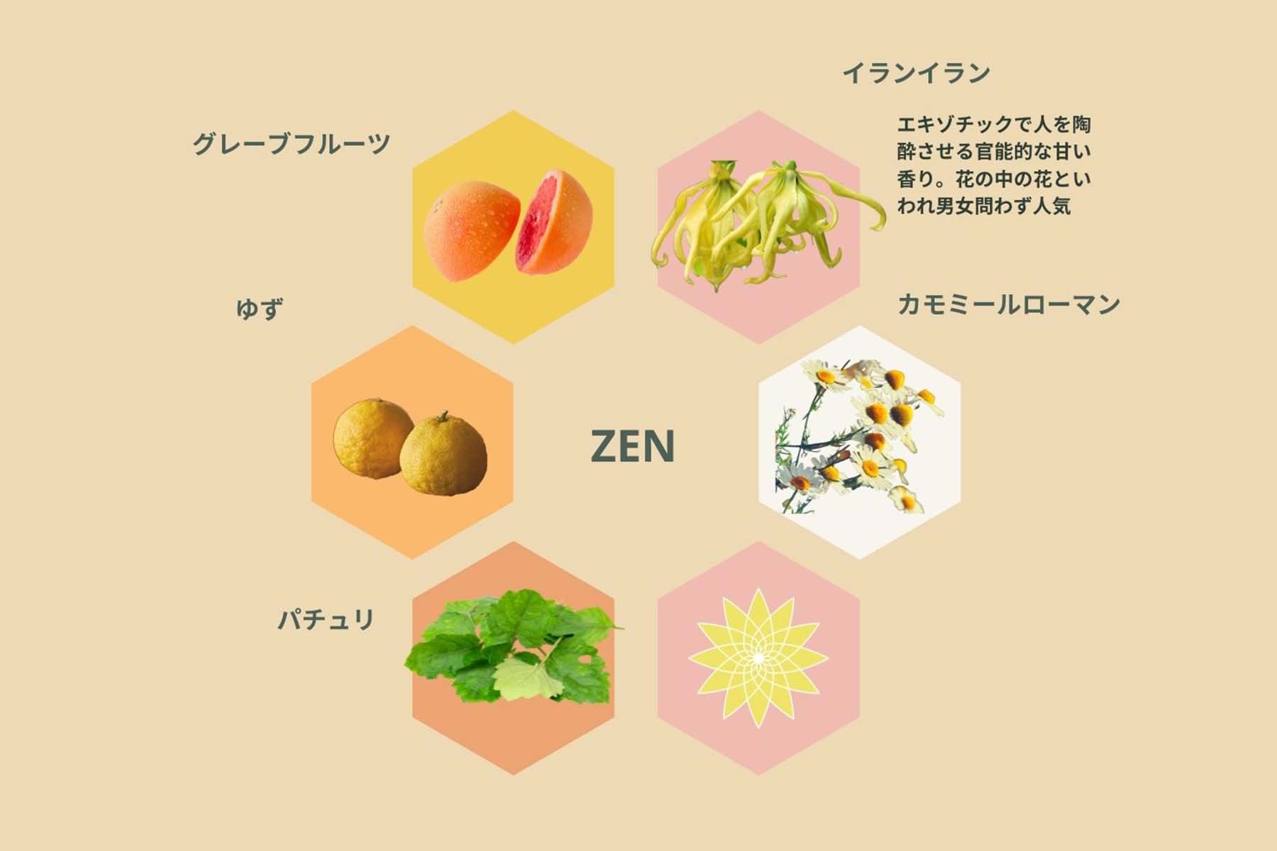 ZENを構成する六角形のイメージ