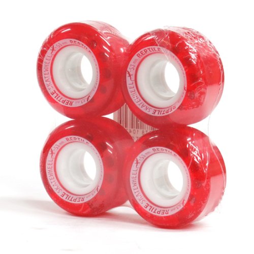 SILVERFOX / "reptile wheels" 53mm 83a  CLEAR RED