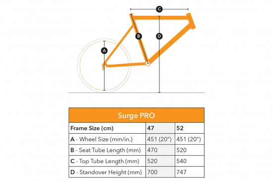 2019 フレーム＆フォーク販売 Tern Surge PRO（サージュ プロ）