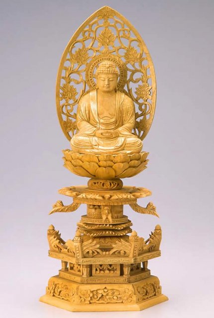 仏像 座釈迦 釈迦如来（樟 クス・ケマン座） 2.0寸 - 仏壇仏具のまごころショップ安伽堂