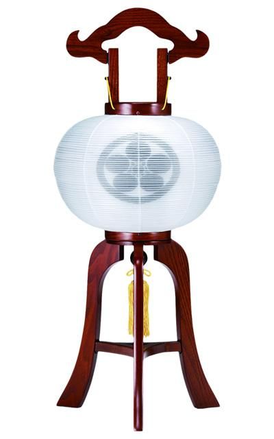 大内行灯　お盆　2基セット　特製絹張三笠11号/ 二重桂樹特九号 盆提灯 お盆 お供 新盆 初盆用 大内行灯 家紋入紫檀9号絹二重張