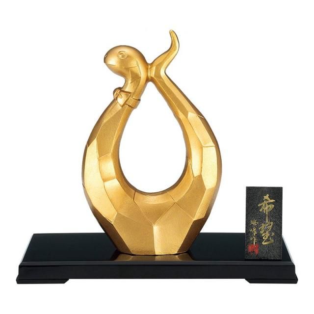 健介さま★専用★縁起の良い昇り蛇✡️金蛇石✡️ 置物 開運 干支 巳 み 蛇 へび 合金製 瑞峰作 希望（きぼう） - 仏壇