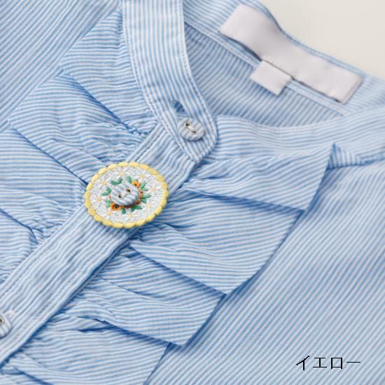 ボタンフック 刺繍アクセサリー ガーデン garden