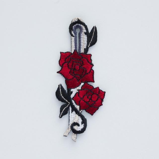 ボタンフック 刺繍アクセサリー 薔薇 gothic rose ボタンフック 刺繍アクセサリー 薔薇 gothic rose