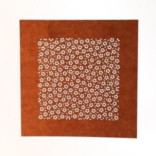 伊勢型紙A 染め型紙 今坂千秋 15×15cm（彫り面積10×10cm）1枚