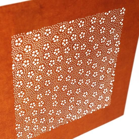 伊勢型紙E 染め型紙 今坂千秋 15×15cm（彫り面積10×10cm）1枚