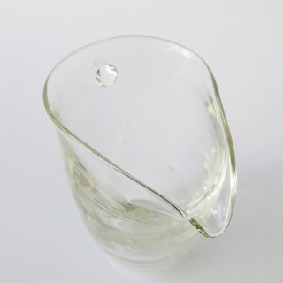 泡線片口 小　草野啓利　口径（短辺）65×（長辺）110×高さ120mm ガラス