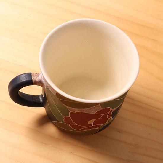 カップ＆ソーサー 椿 大貫博之 カップ：直径75（取っ手含む95