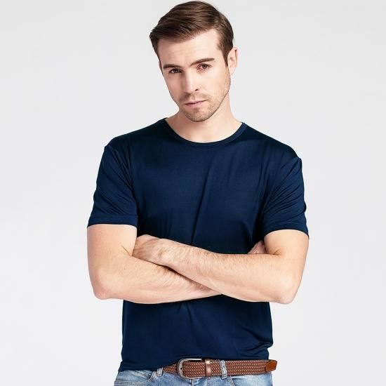 シルクメンズ半袖クルーネックT - シルク専門店SIL-VENDER