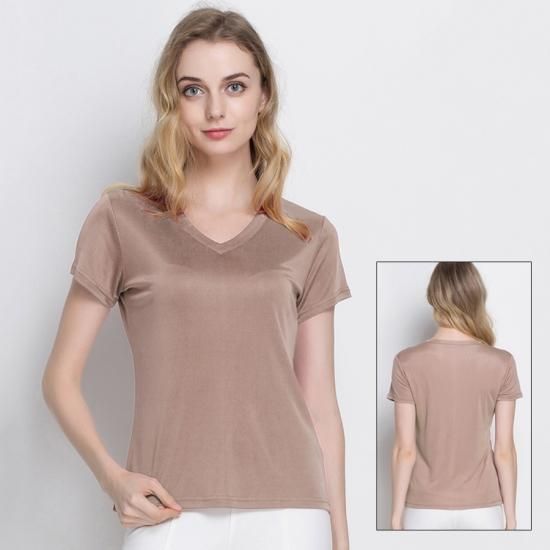 シルクVネック半袖Tシャツ(8色) - シルク専門店SIL-VENDER