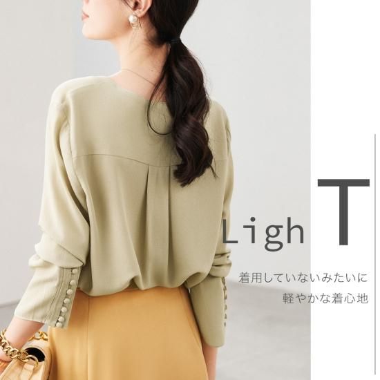 タグ付き イタリア製Giuseppe Papini シルク100%ブラウス 新品 シルク100%ブラウス（タックプリーツ） - シルク専門店SIL-VENDER