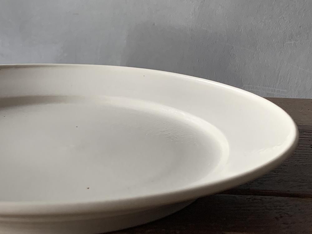 8寸(24cm)リム皿・白磁/ 伊藤叔潔 - 櫻茶屋オンラインショップ