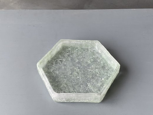 六角皿（緑）/能登朝奈