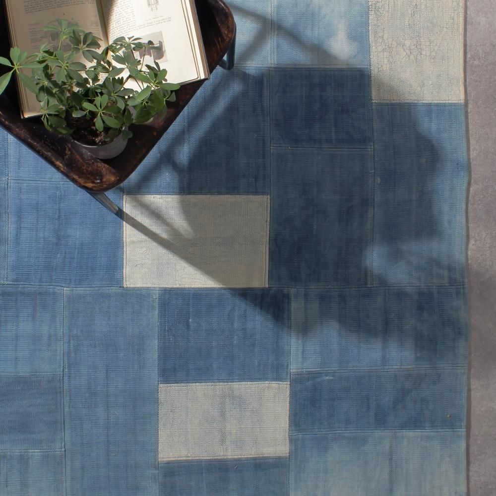 【送料無料】 DENIM PATCHWORK RUG ( デニムパッチワーク ラグ ) 140×200cm