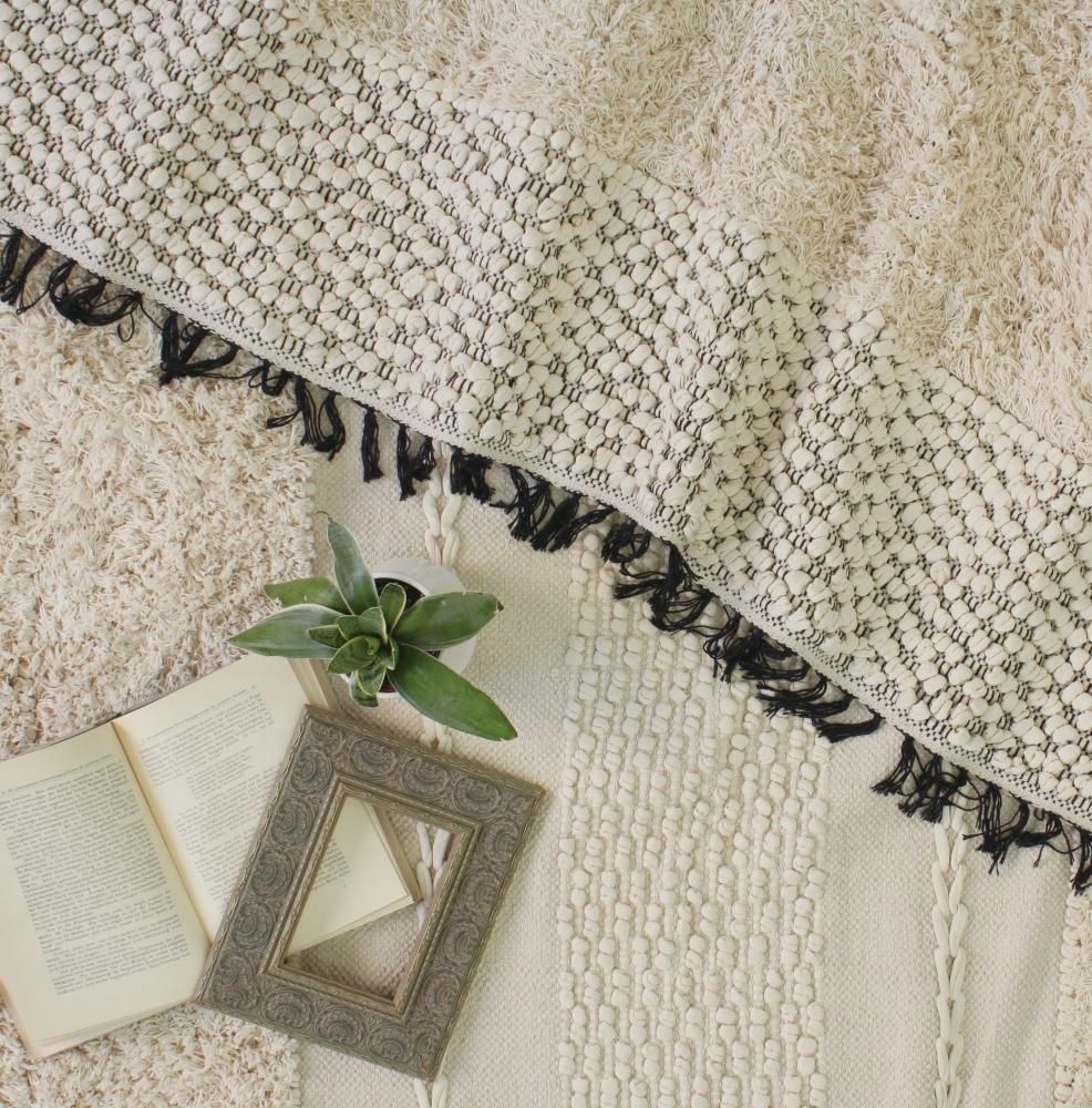 送料無料】 POPCORN RUG -NATURAL- ( ポップコーン ラグ ) 140×200cm