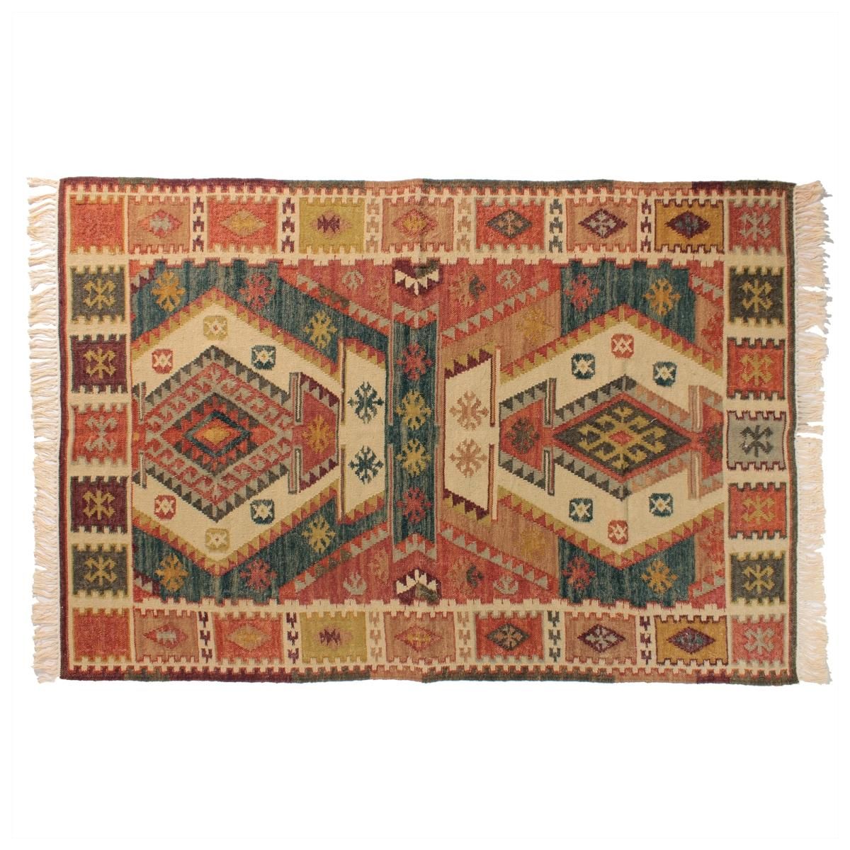 ペルシャラグ　手織り絨毯　wall hanging rug ペルシャ絨毯 ナイン産 ウール 手織りラグ 39x38cm