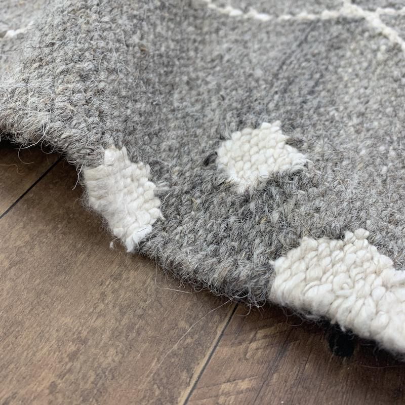 サンプル品】【送料無料】 WOOL MRC RUG GY ( ウールモロッカン ラグ