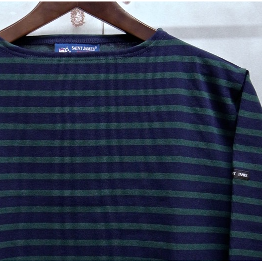 SAINT JAMES OUESSANT NAVY×PIN (ネイビー×ダークグリーン) - ALL DAY DAY LIGHT