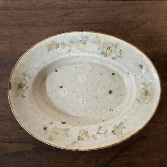 コウホ窯 市野吉記さん 安南手 楕円小皿 コウホ窯 市野吉記 安南