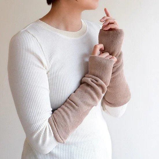 Llife CASHMERE KNIT ARM WARMER（Cable Crochet Wrist Warmer