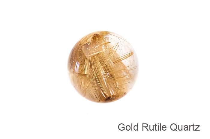 【ビーズ】ゴールドルチルクォーツ　SA　11mm　ブラジル産｜Gold Rutile Quartz,｜1粒販売｜