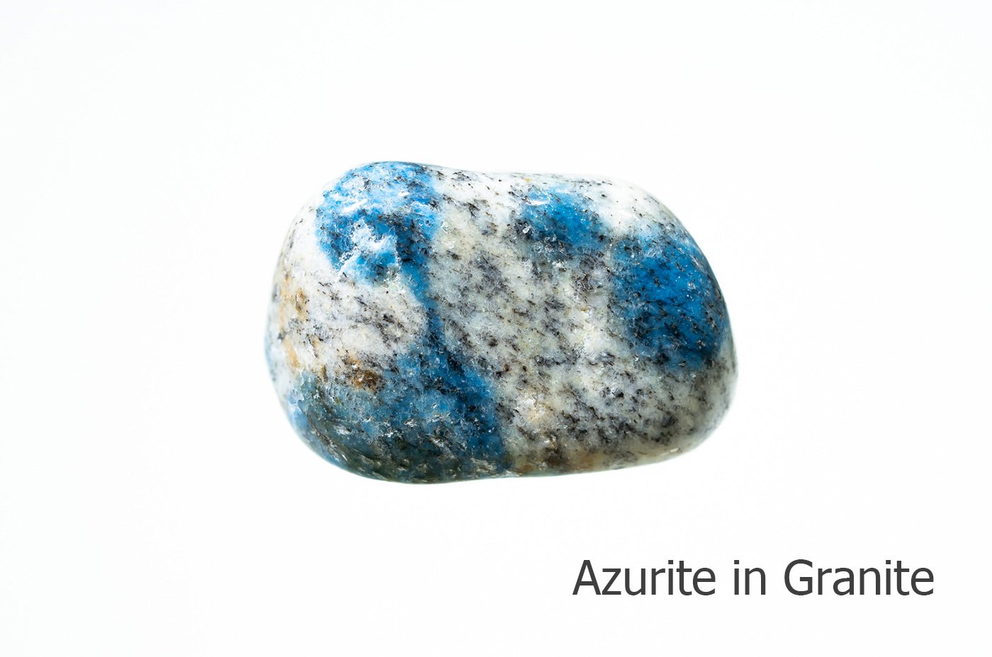 お守り石 アズライト イン グラナイト お守り石 K2 Mountain Pakistan Azurite In Granite