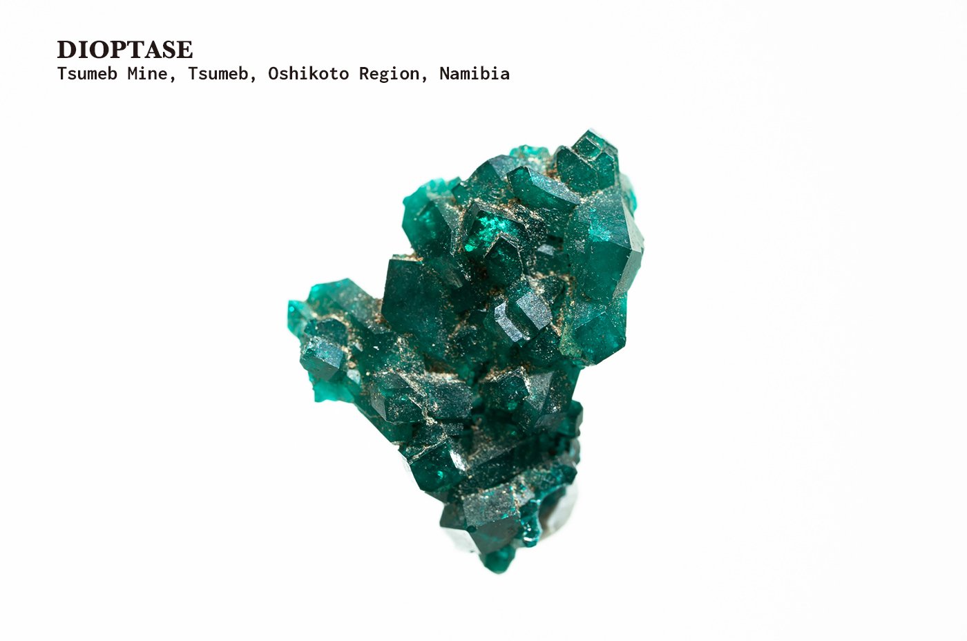 ダイオプテーズ 結晶石 ナミビア産｜Tsumeb Mine, Tsumeb, Oshikoto 