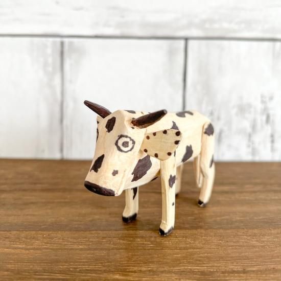 メキシコ産】巨匠マルティン・サンティアゴのウッドカービング うしM