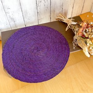 【メキシコ製】パルマ椰子の鍋敷き（紫）