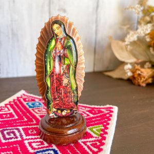 【メキシコ製】グアダルーペの聖母「マリア像」のオブジェ 置物