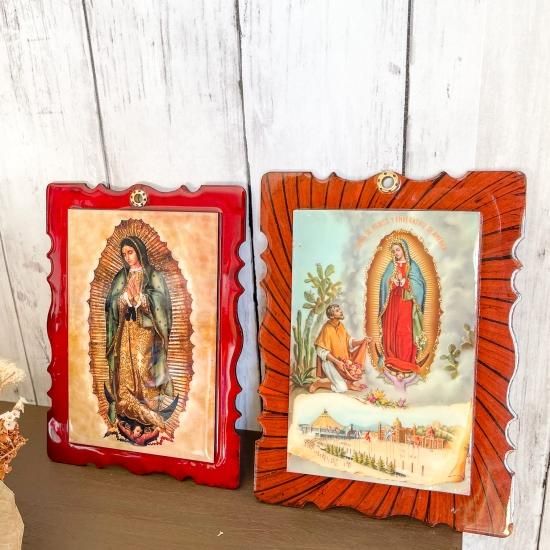 メキシコ製】グアダルーペの聖母「マリア像」絵画 壁飾り(全身) メキシコ製】グアダルーペの聖母「マリア像」絵画 壁飾り(全身)