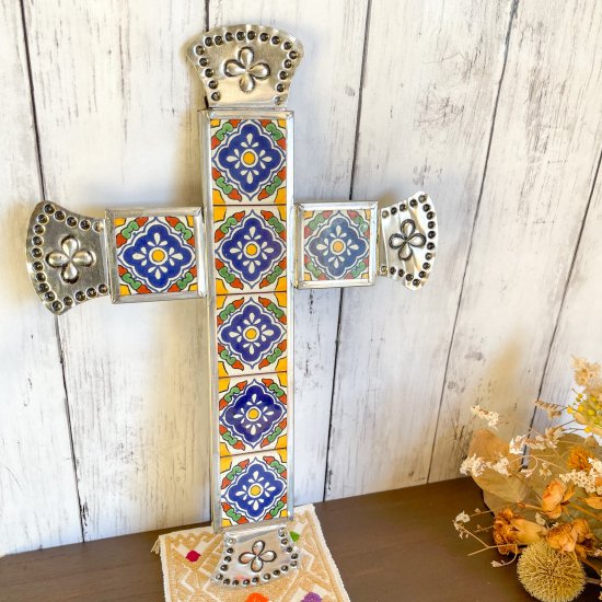 十字架 クロス メキシコ 木彫り - インテリア小物