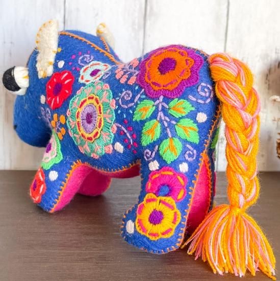 メキシコ刺繍】アニマリート かば？L