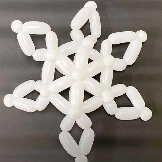 簡単バルーンアート 雪の結晶の作り方 ゴム風船とジャグリングのパフォーマンスサイト
