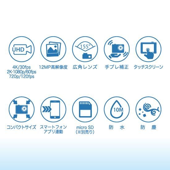 4K防水・防振アクションカメラ AMEX-D01 - AMEX(アメックス 4K防水・防振アクションカメラ AMEX-D01 - AMEX(アメックス