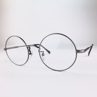 日本製丸眼鏡　レンズサイズ52mm　アンティークシルバー