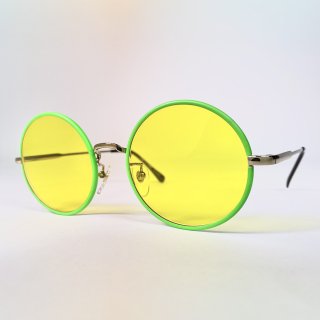 「Rosso別注」 特大丸眼鏡 LIME GREEN/ GOLD / YELLOW LENS