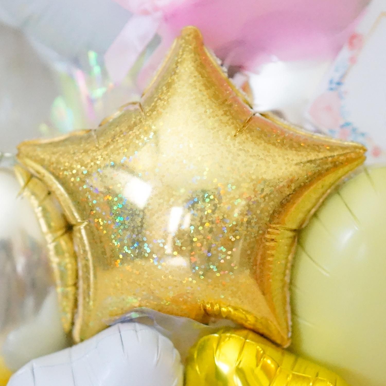 バレエ 発表会 電報 バルーンアレンジ お祝い バルーンアレンジメント 風船 バレリーナ 音符 ハート かわいい 可愛い おしゃれ シンプル イエロー 花束 ブーケバルーンギフト バルーンブーケ Sweet Heart Balloon