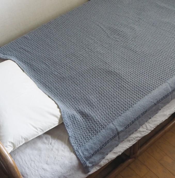 Barker Textile / HELSETEPPERコットンブランケット - Farmer's Barker Textile / HELSETEPPERコットンブランケット - Farmer's