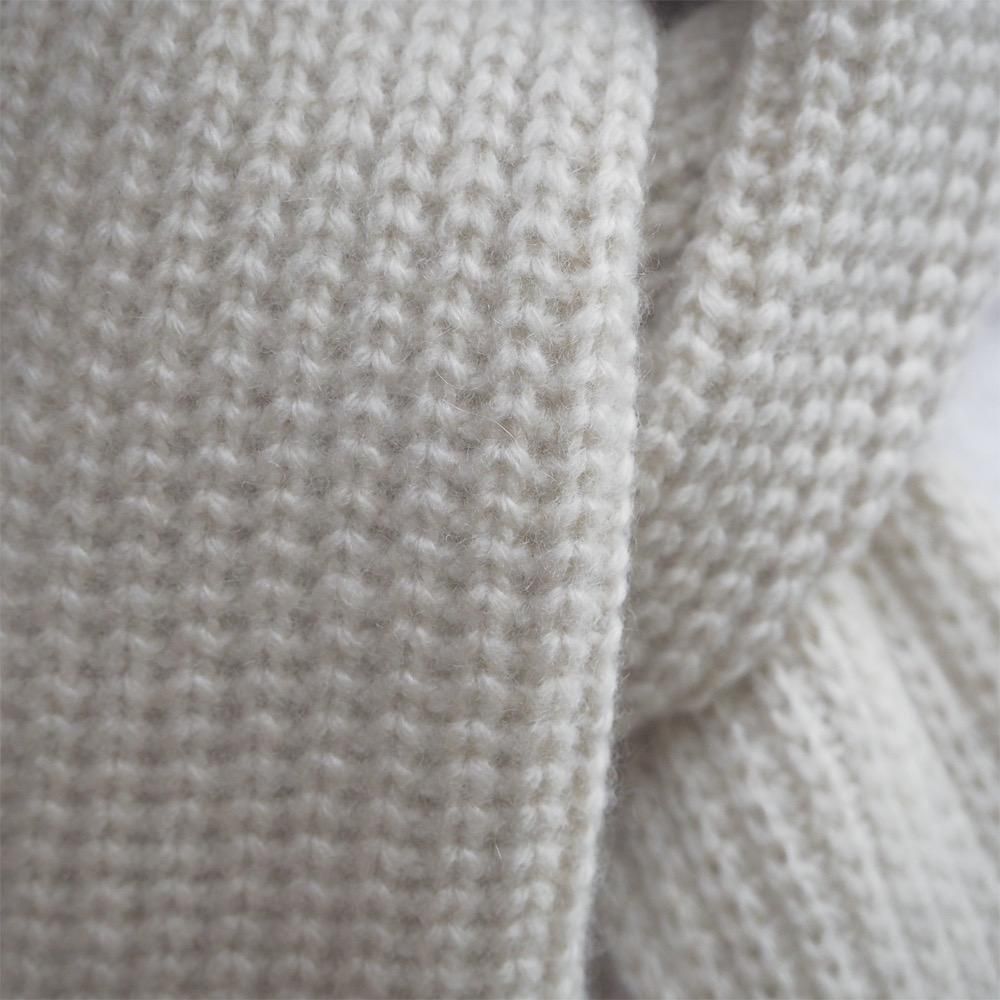 小物 RENOVY 100% CASHMERE STOLE eleven 2nd / Cashmere no.1 Ribbed Mini Stole【e2W-1113